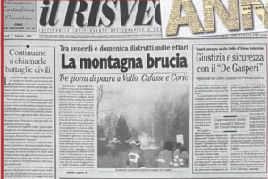 La natura ferita: (anche) nel 1999 i roghi divorano i boschi. Addio al comandante Giardino, l’uomo che liberò Ciriè dai nazifascisti