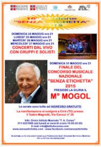 Senza Etichetta 2016: domenica 29 maggio finali con il maestro Mogol