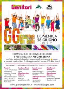 Giovani Genitori compie gli anni: domenica 28 giugno la festa all’Oasi Zegna