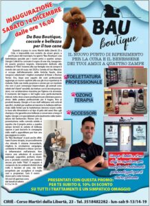 Da Bau Boutique,  coccole e bellezza  per il tuo cane